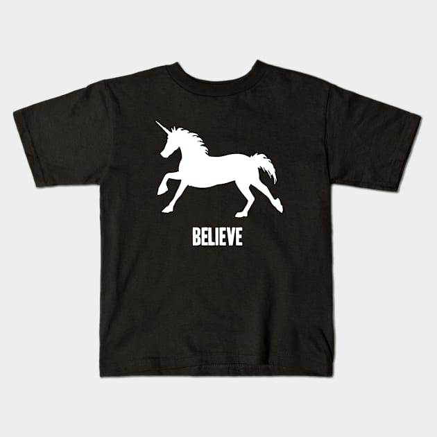 Unicorns Magic Funny Unicorn Believe Screen Printed Tee Mens Ladies Womens Youth Kids Unicorn Horse Kids T-Shirt by huepham613